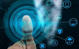 Ilustração de identificação digital por biometria